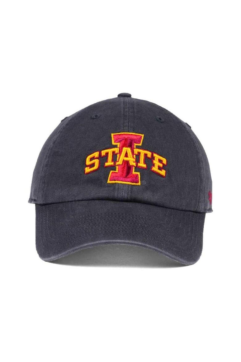 Men's '47 Charcoal Iowa State Cyclones Clean Up Adjustable Hat, Alternate, color, Charcoal