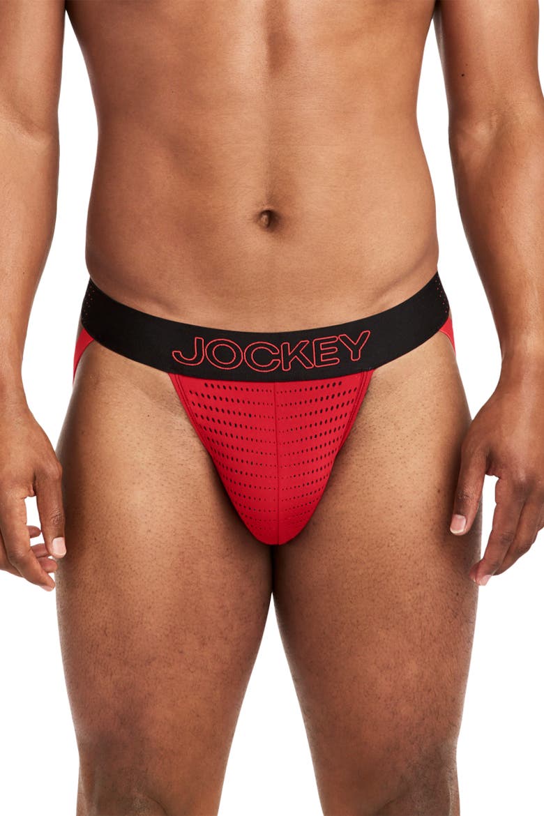 Mens EverActive VentraCool Air Jock Strap, Main, color, Red Reality