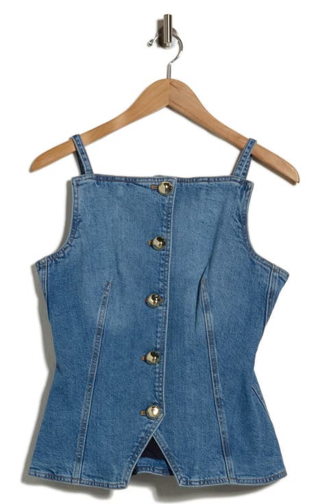 Junie Button Front Denim Top