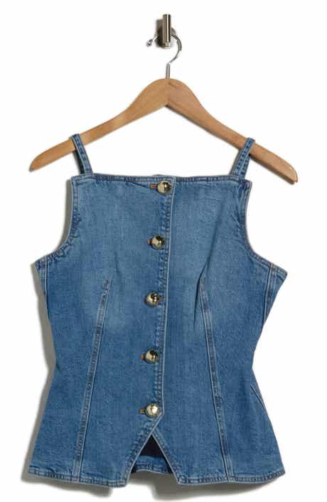 Junie Button Front Denim Top