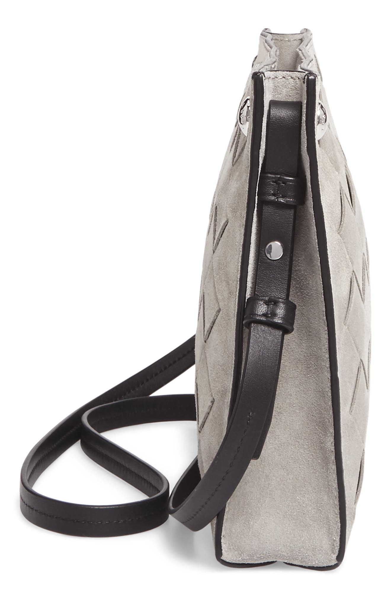 rag & bone Compass Suede Crossbody Bag, Alternate, color, 