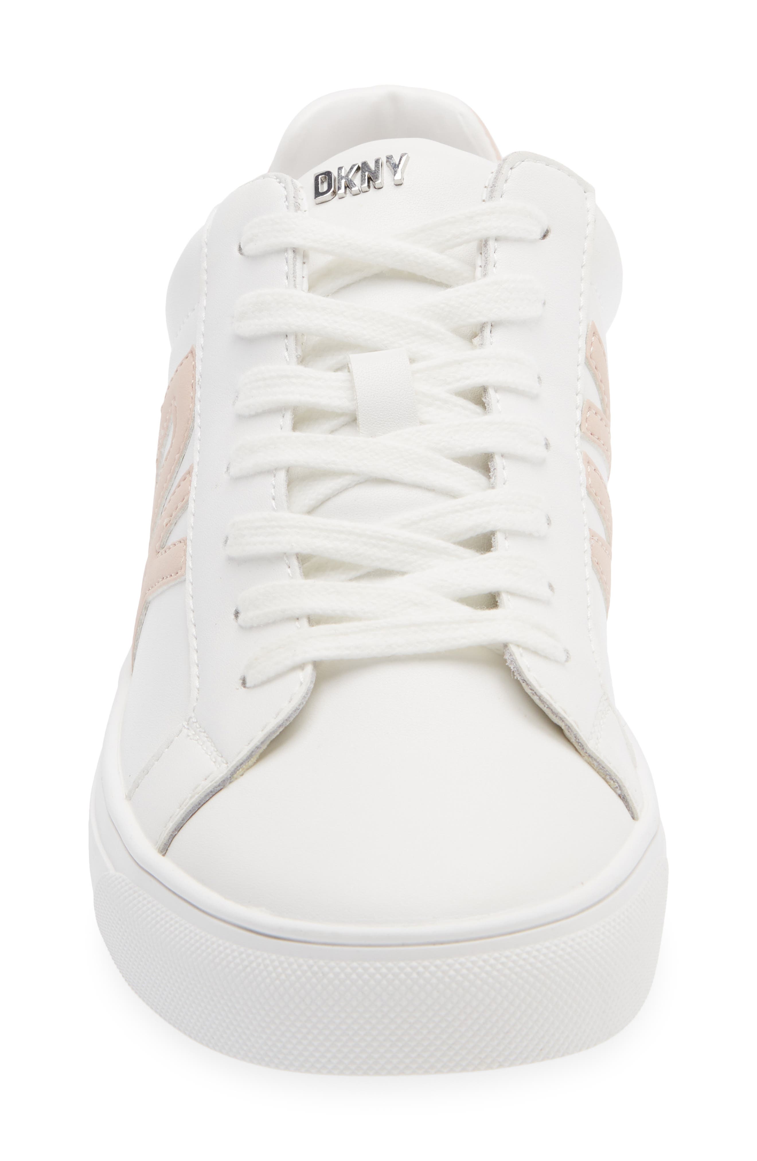 DKNY Logo Sneaker, Alternate, color, White/ Blush