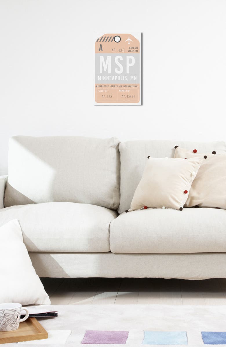 Oliver Gal Minneapolis Luggage Tag Wall Art, Alternate, color,