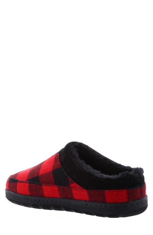 Lamo Julian Faux Wool Lined Clog In Red Plaid