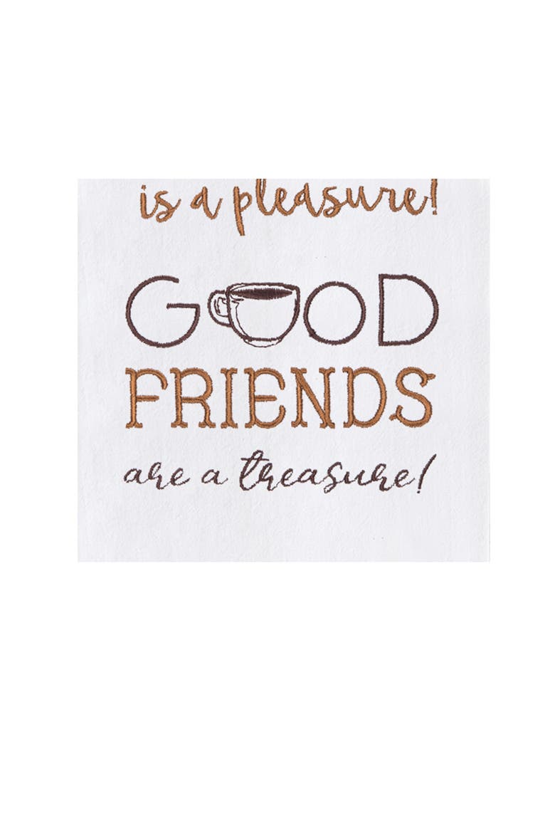 Good Coffee Is A Pleasure Towel, Alternate, color, Brown