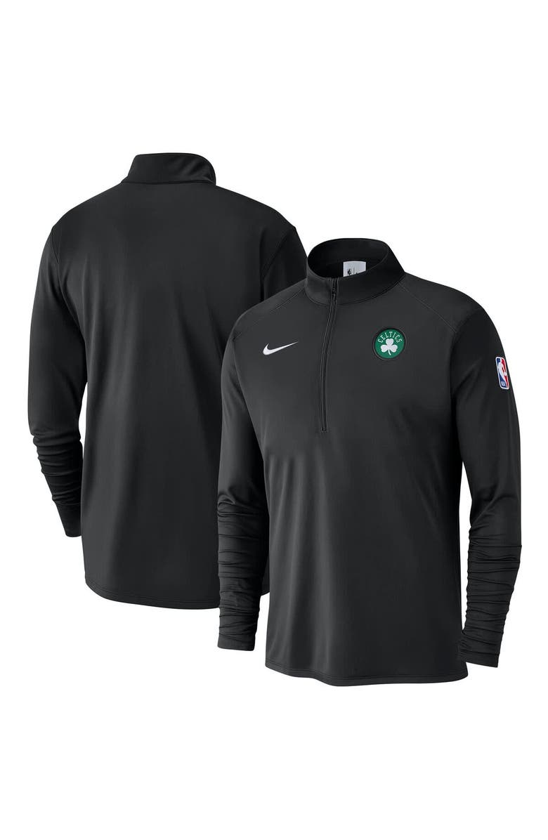 Nike Men's Nike Black Boston Celtics 2024/25 Courtside Performance Half-Zip Top, Alternate, color, Black