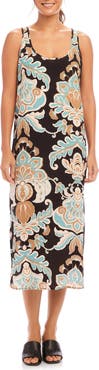 Karen Kane Damask Floral Print Tank Dress