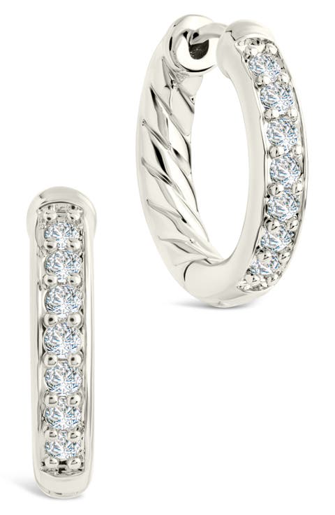 Dylan Cubic Zirconia Micro Hoop Earrings