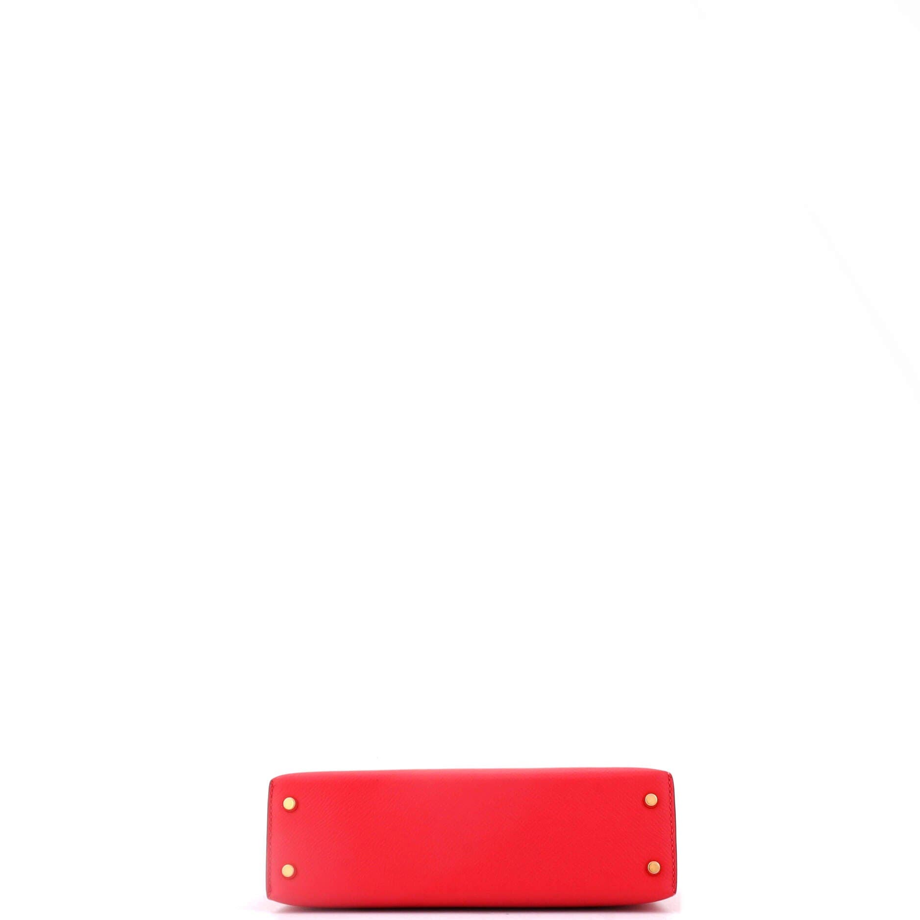 Pre-Owned Hermes Kelly Mini II Bag Red Epsom with Gold Hardware 20, Alternate, color, Rouge Tomate