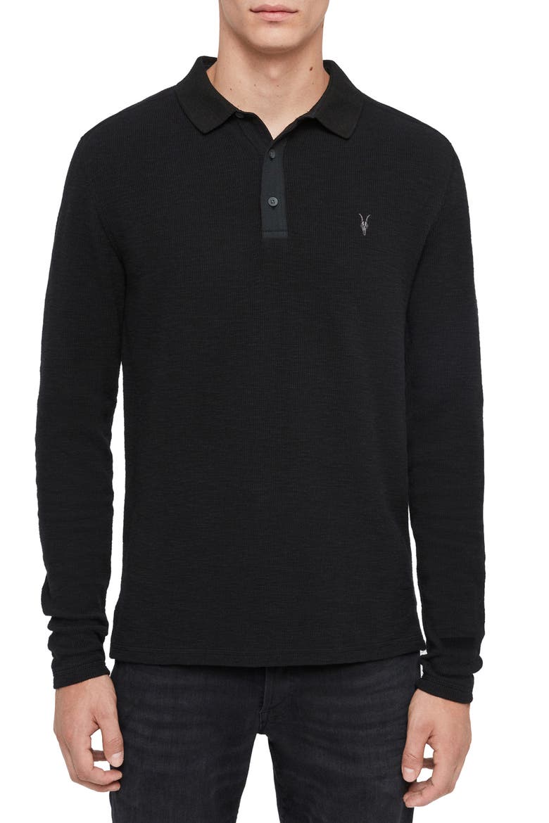 Muse Long Sleeve Thermal Henley, Main, color, BLACK