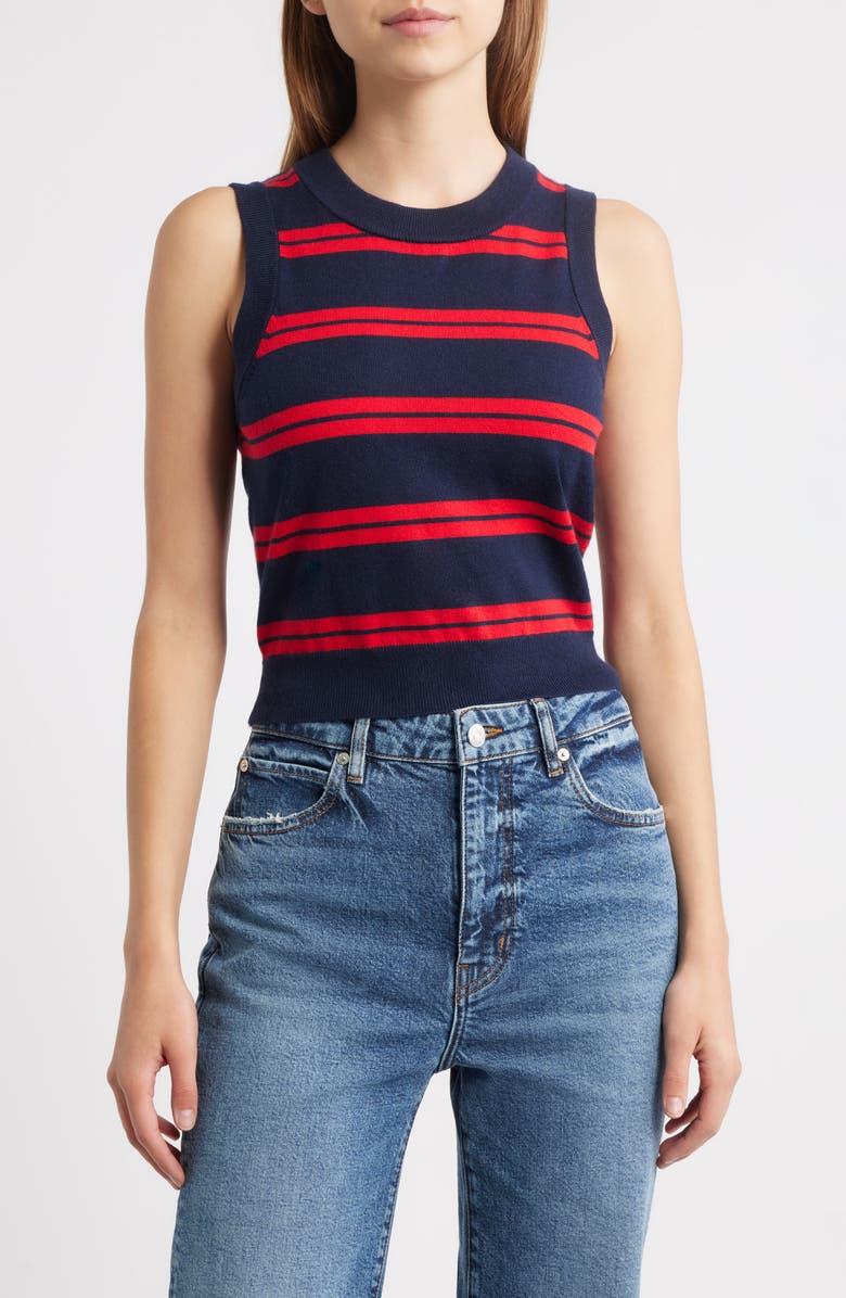 French Connection Padma Stripe Sweater Tank, Main, color,