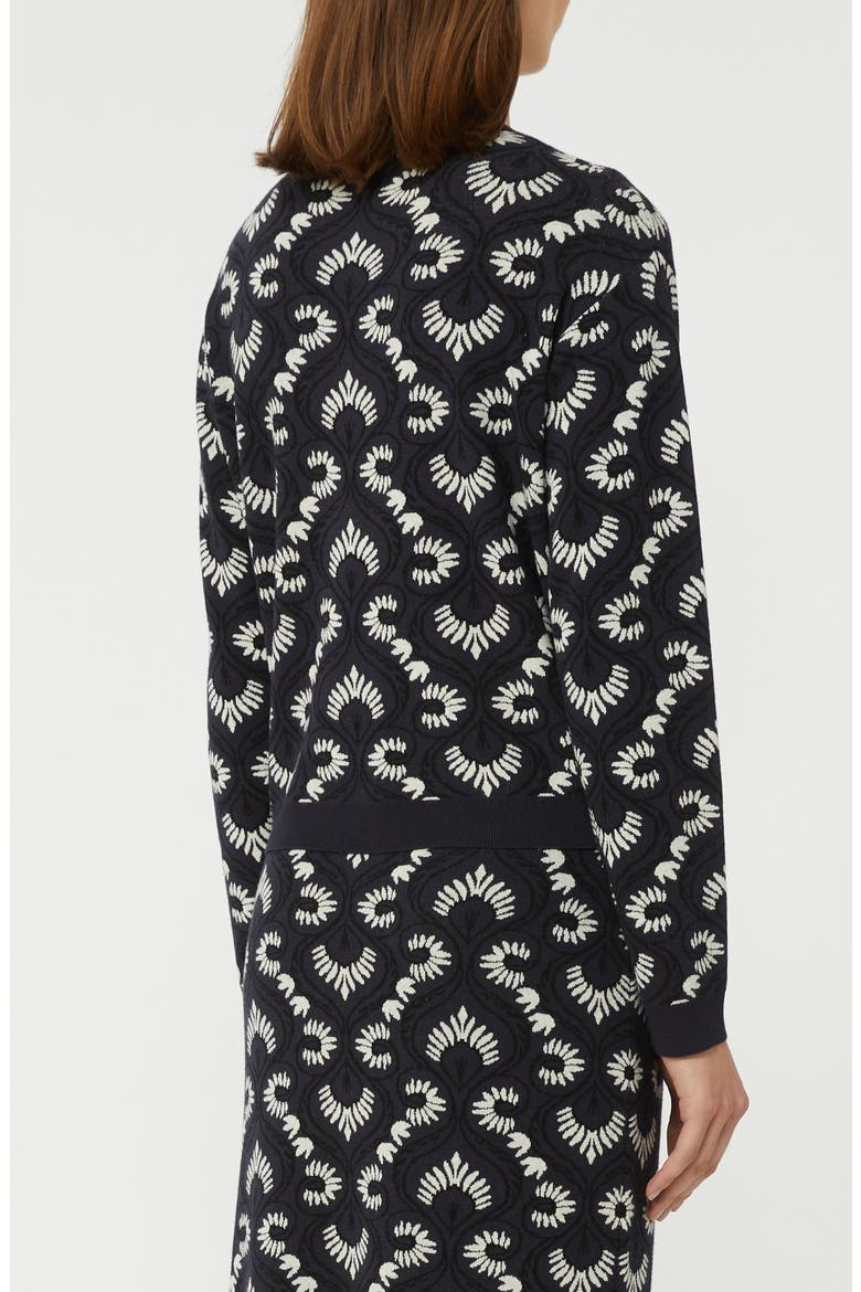 Abstract Print Crewneck Sweater, Alternate, color, NAVY