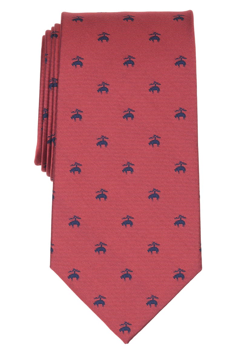 Lamb Jacquard Tie, Main, color, RED