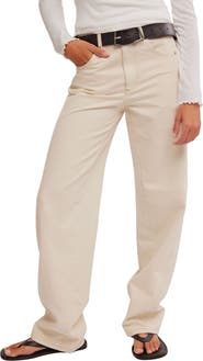 Free People Aster Seamed Relaxed Straight Leg Jeans