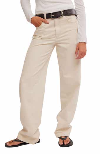 Free People Aster Seamed Relaxed Straight Leg Jeans