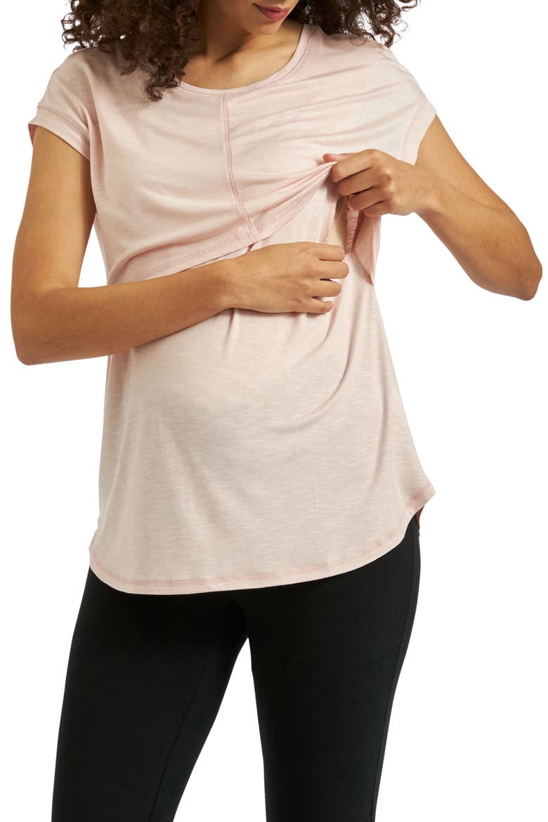 Dreamy Nursing Tee, Alternate, color, DUSTY PINK