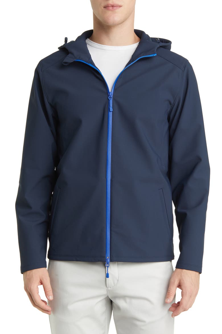 Stinger Water Resistant Hooded Jacket, Alternate, color, BLUE