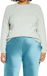 Vince Crewneck Organic Cotton Blend Pebbled Sweater