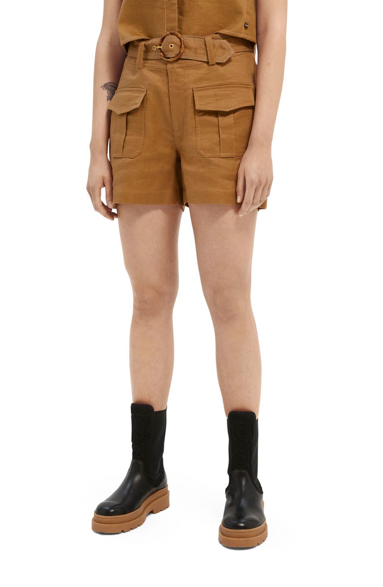 Scotch & Soda Belted Utility Shorts, Main, color, 