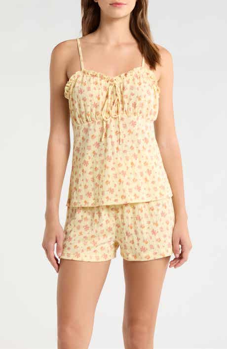 Ruffle Trim Short Pajamas