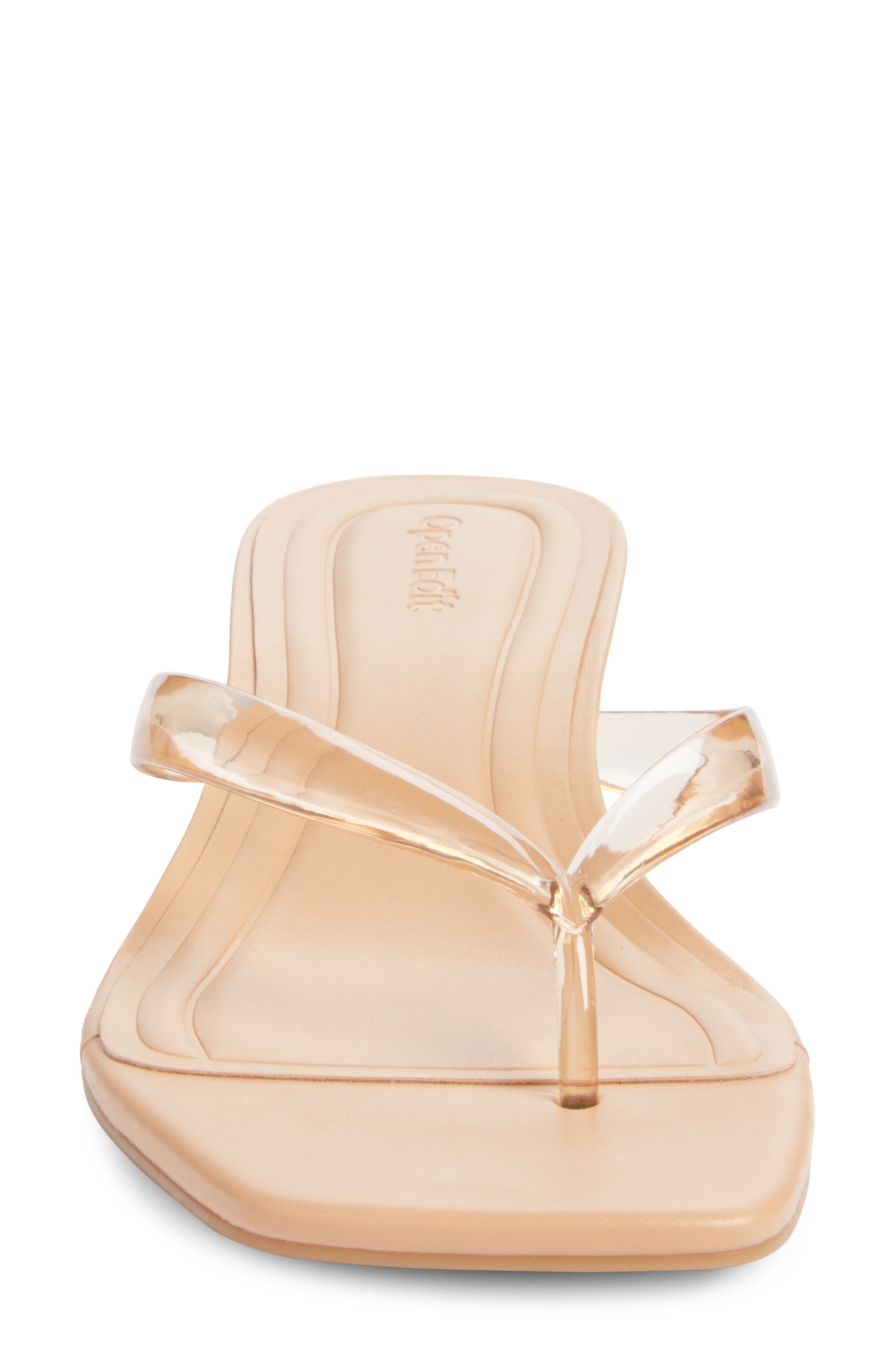 Open Edit Tori Kitten Heel Flip Flop, Alternate, color, Tan Latte