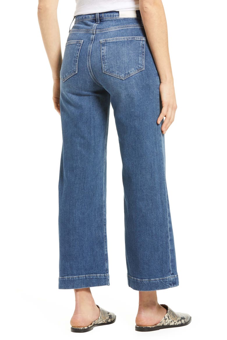 Anessa High Waist Button Fly Wide Leg Jeans, Alternate, color, MIRELLA