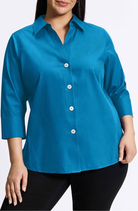 Paityn Non-Iron Button-Up Shirt (Plus)