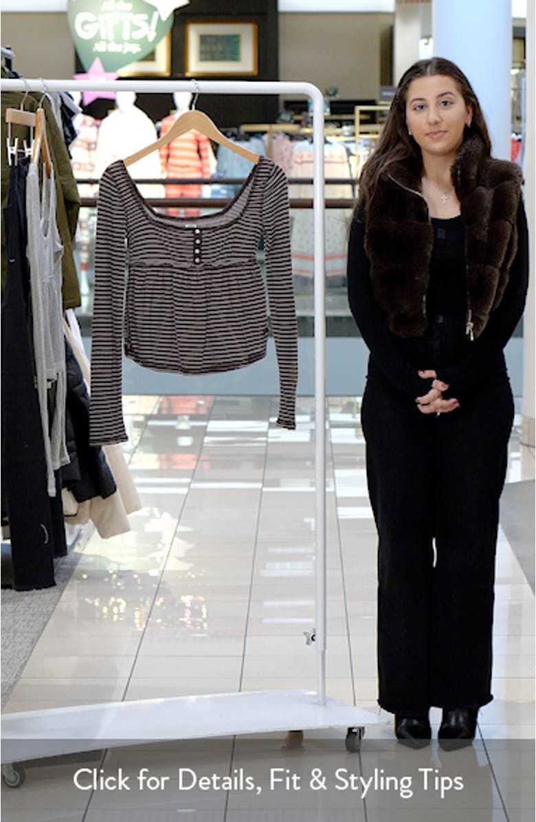 Brittney Long Sleeve Babydoll Top, sales video thumbnail