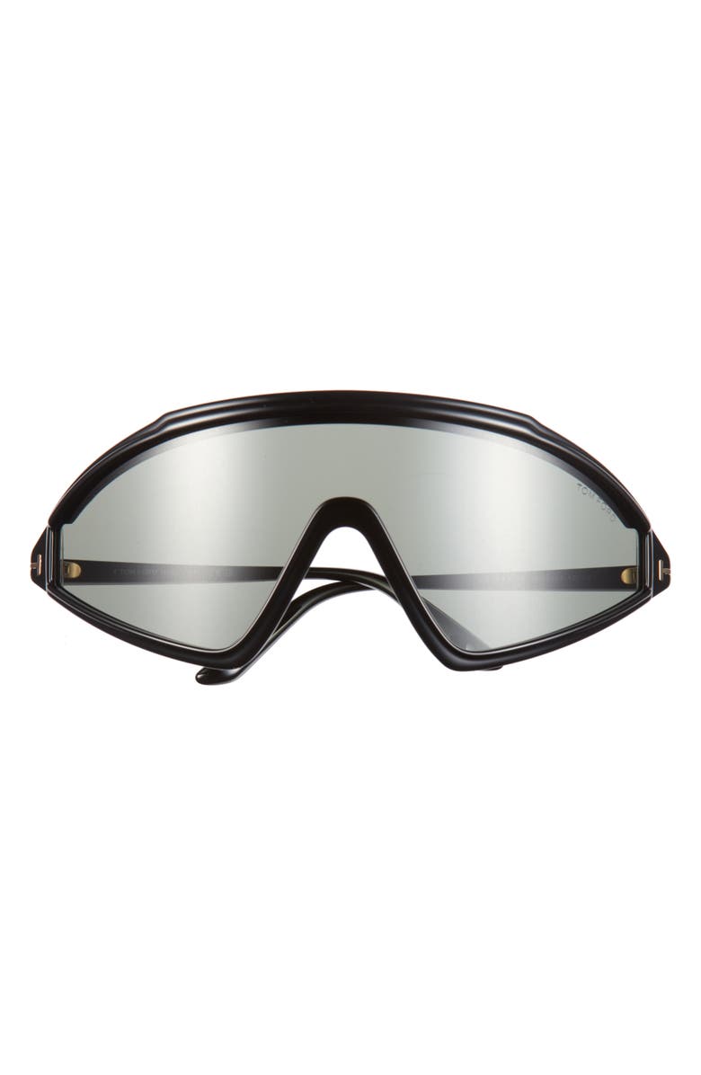 TOM FORD 00mm Shield Sunglasses, Alternate, color, Black/ Other / Smoke