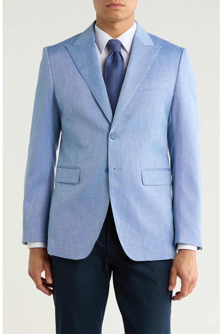 Textured Woven Sportcoat, Main, color, BLUE DENIM