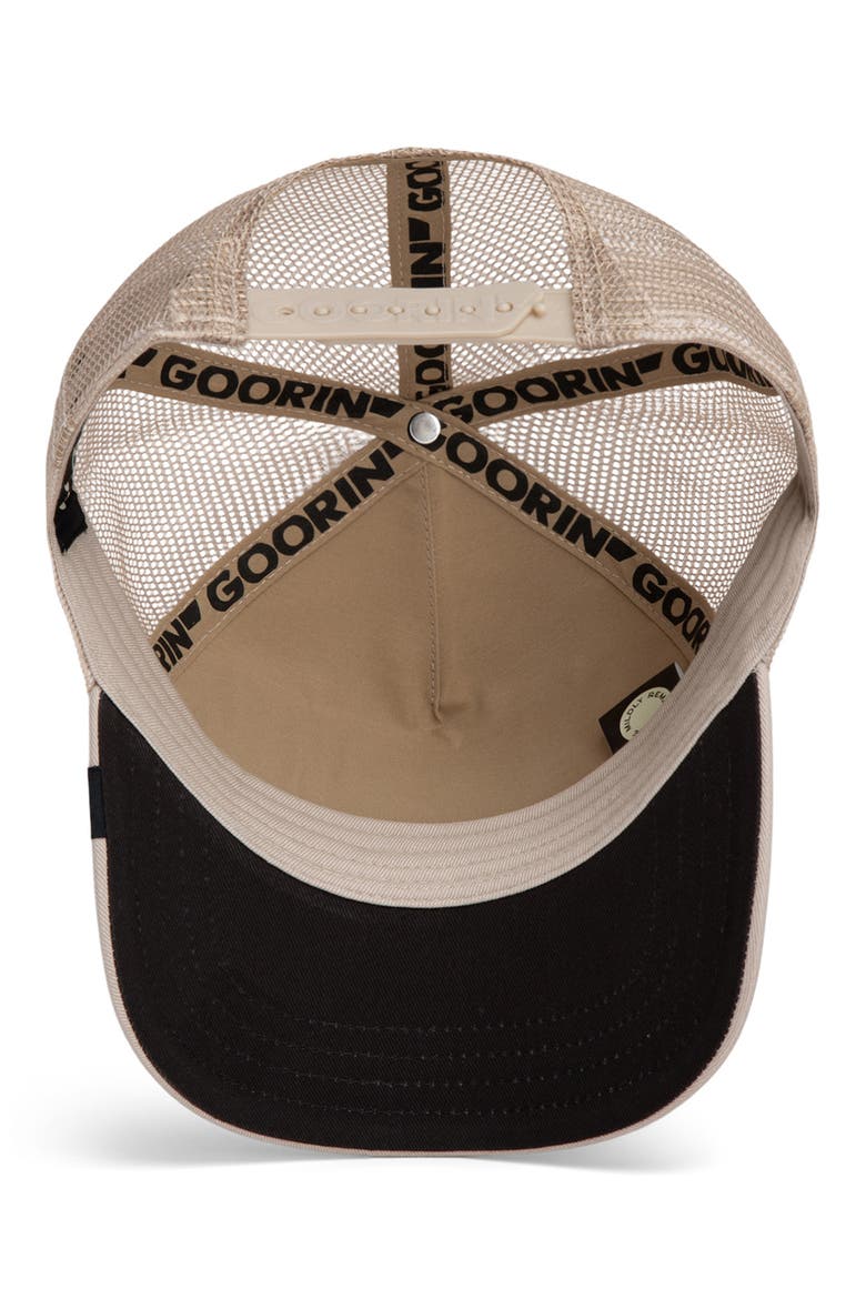 G.O.A.T. Patch Snapback Trucker Hat, Alternate, color, BISCUIT