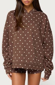 EDIKTED Chelsie Polka Dot Hoodie
