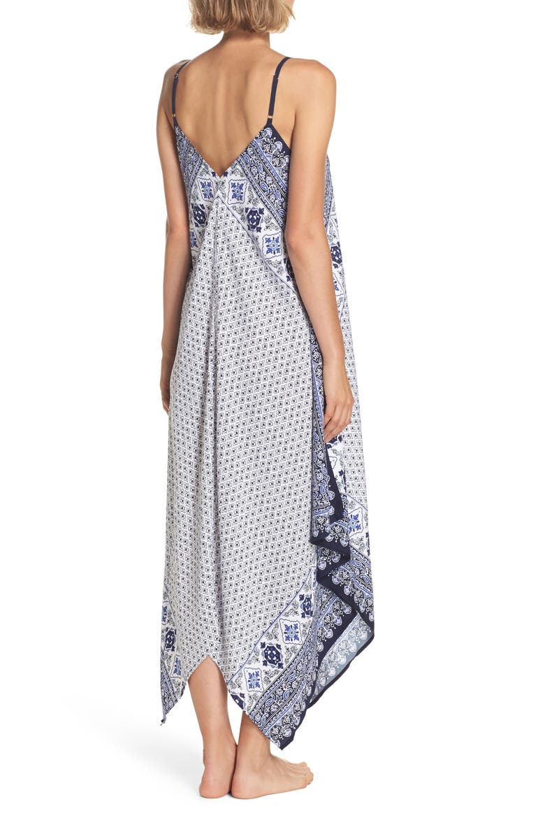 Border Print Cover-Up Maxi Dress, Alternate, color, DARK SANIBEL
