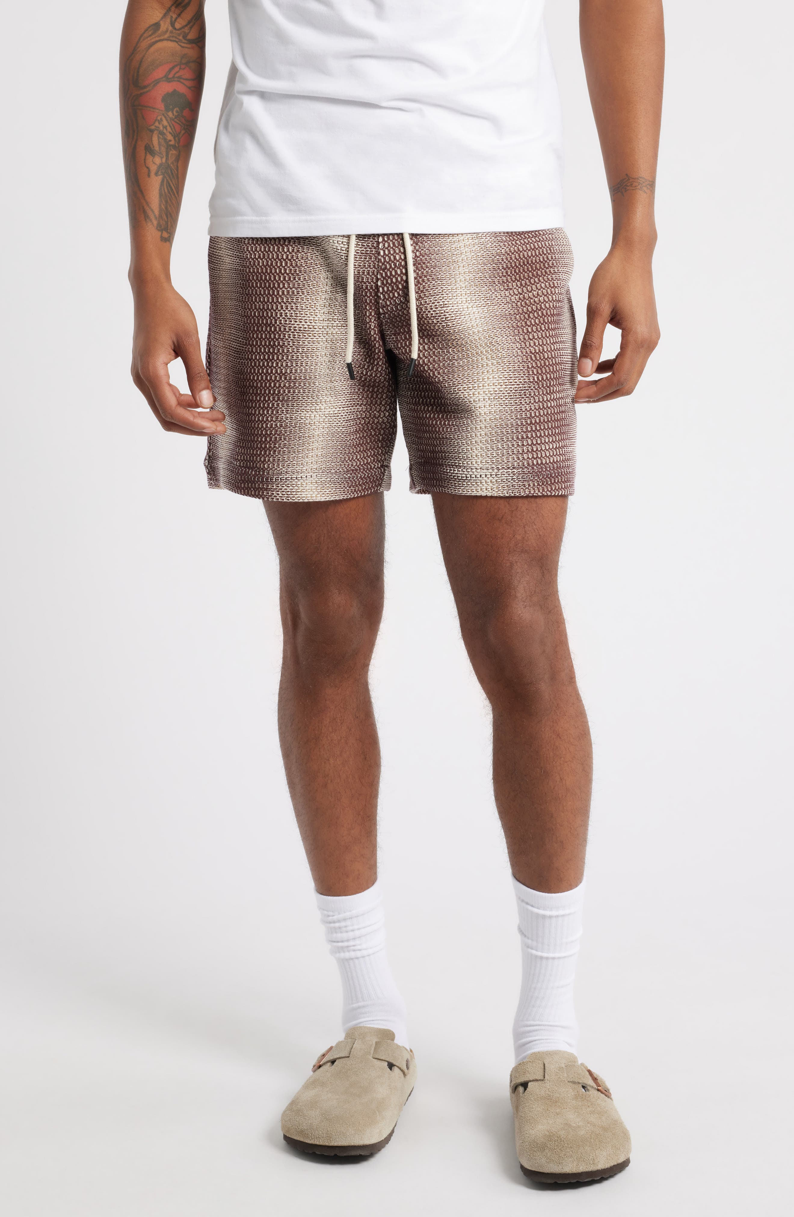 Echo Net Ombré Stripe Knit Shorts