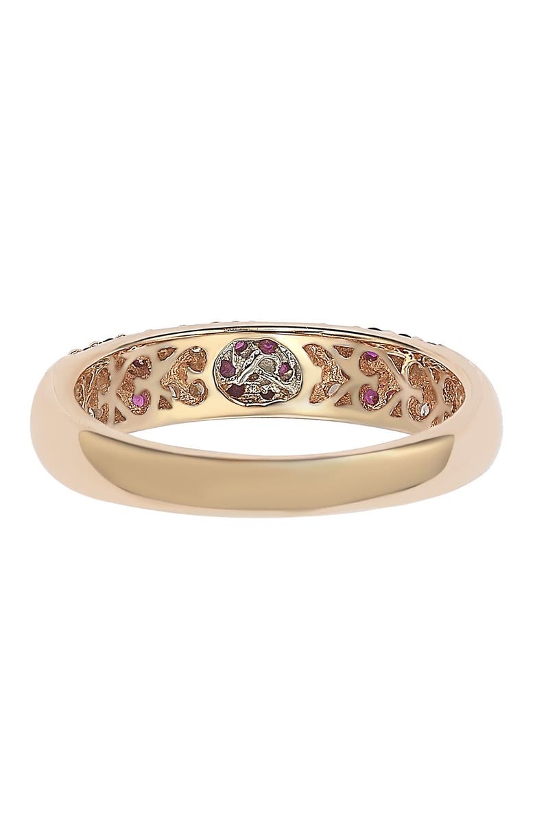 SUZY LEVIAN 3-Row Pavé Cubic Zirconia Eternity Band Ring, Alternate, color, Black