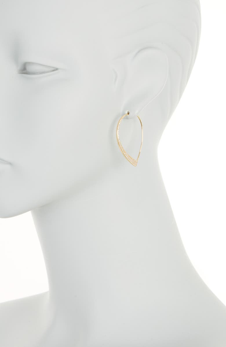 Sterling Forever Carlotta CZ Threader Earrings, Alternate, color, Gold