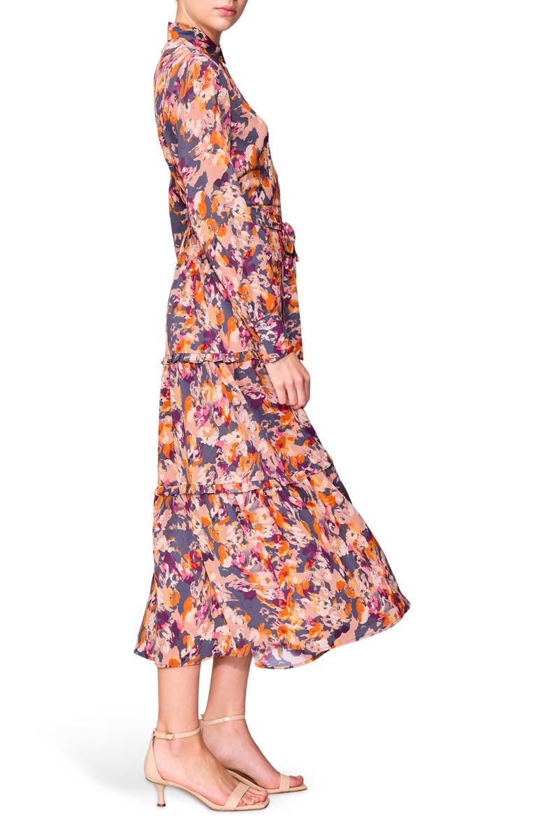 MELLODAY Long Sleeve Midi Shirtdress, Alternate, color,