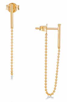 Frankie & Zoe Bead Chain Front/Back Earrings
