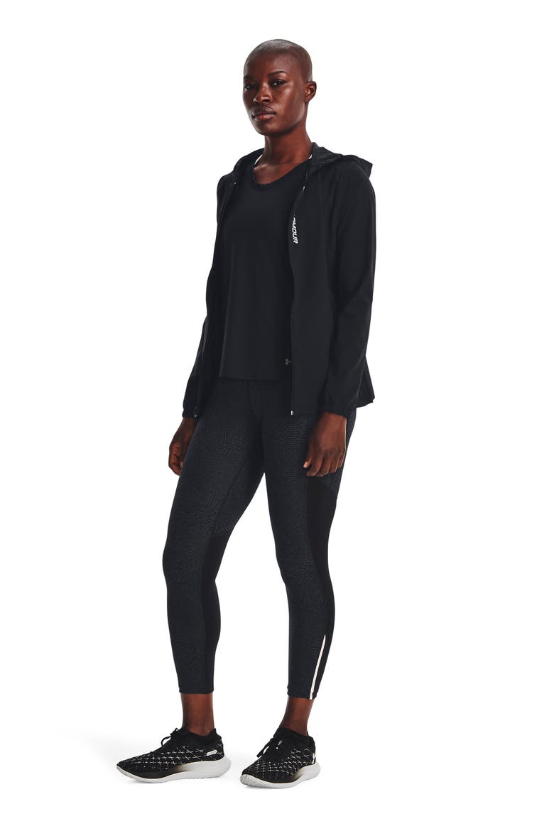 Outrun the Storm Water Resistant Hooded Jacket, Alternate, color, BLACK / REFLECTIVE / REFLECTIVE