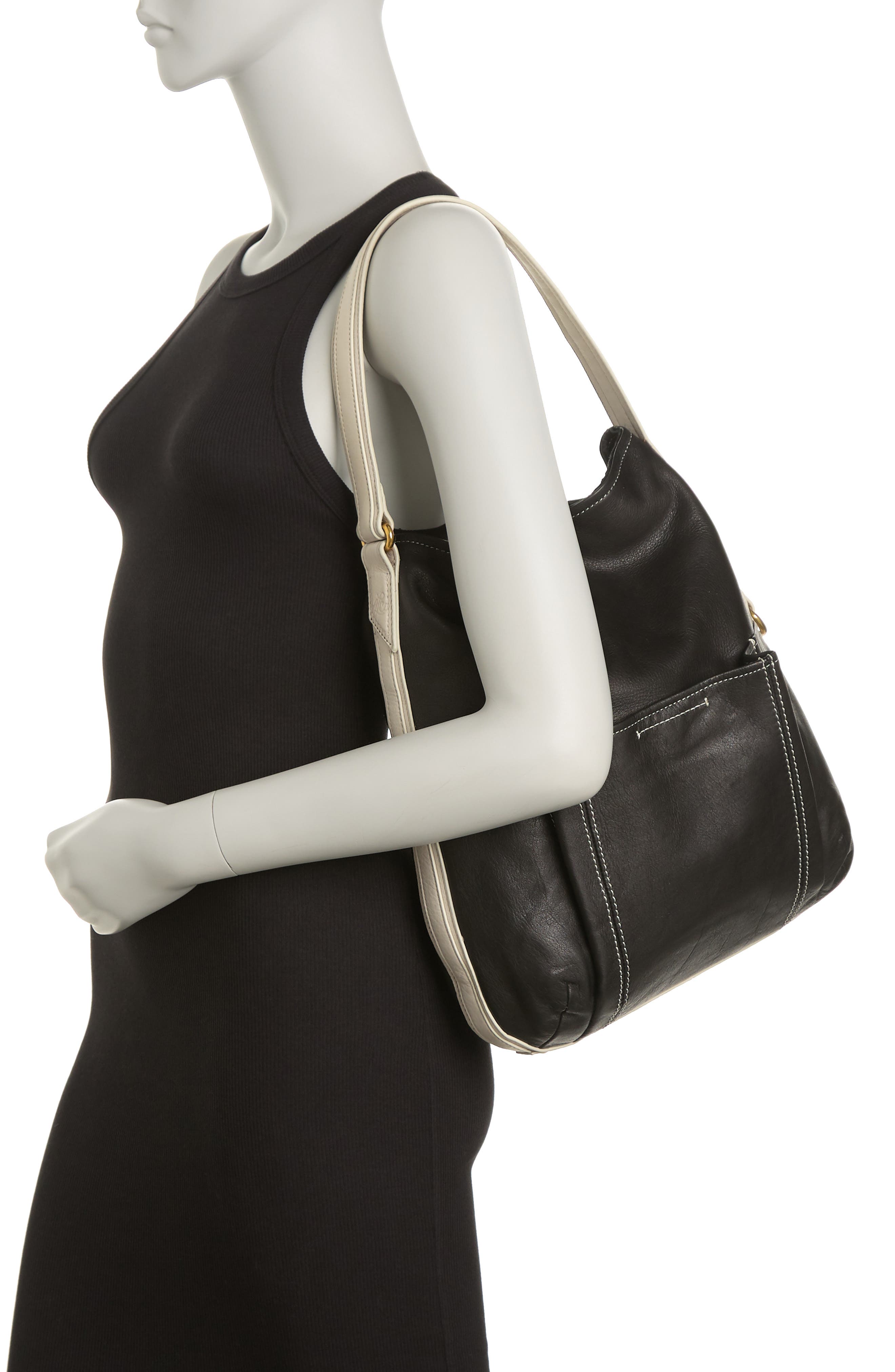 AMERICAN LEATHER CO. Rowan Leather Hobo Bag, Alternate, color, 