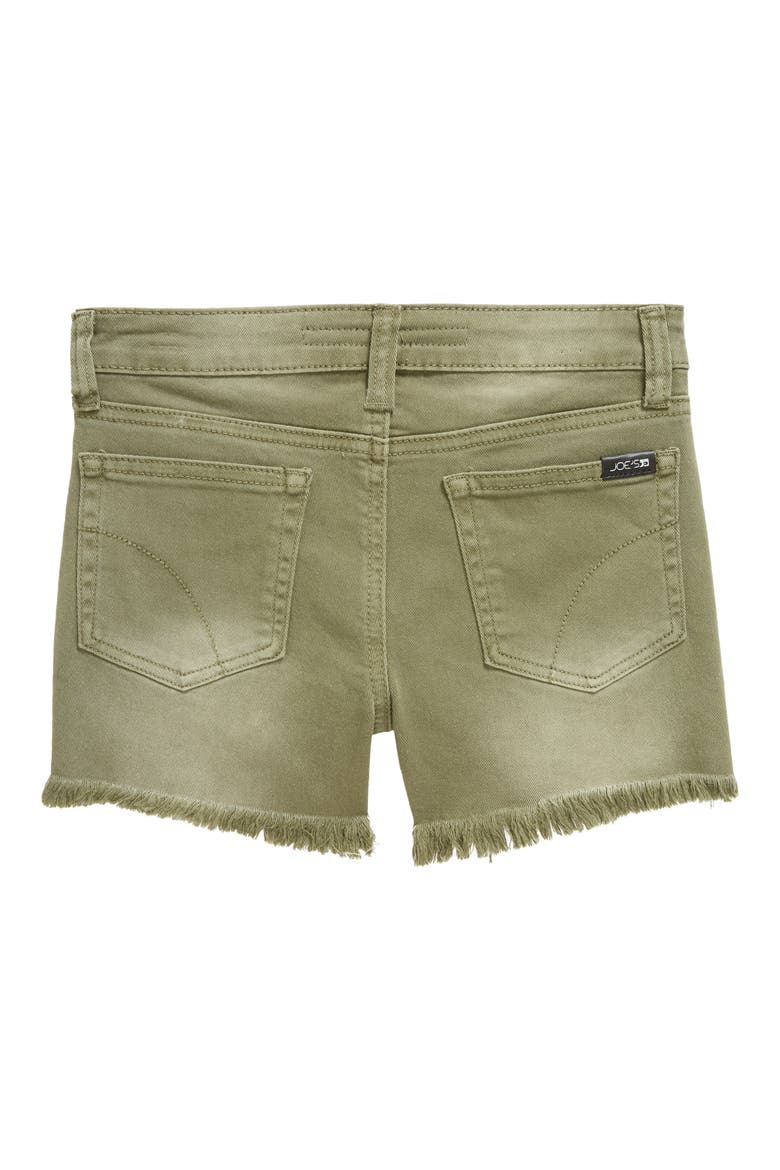 Kids' Cecilia Stretch Cotton Denim Shorts, Alternate, color, LIGHT OLIVE