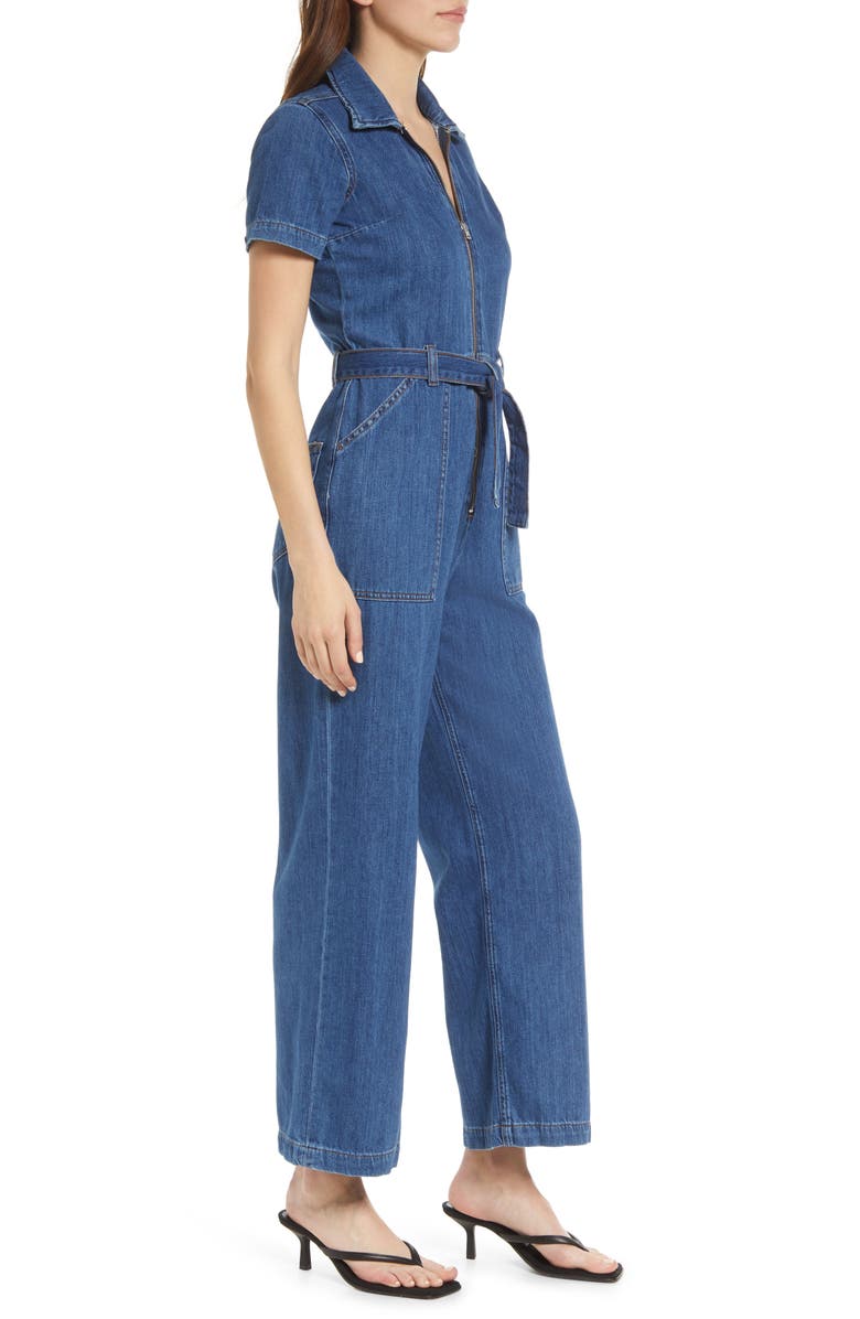 Reformation Cassidy Denim Jumpsuit, Alternate, color,