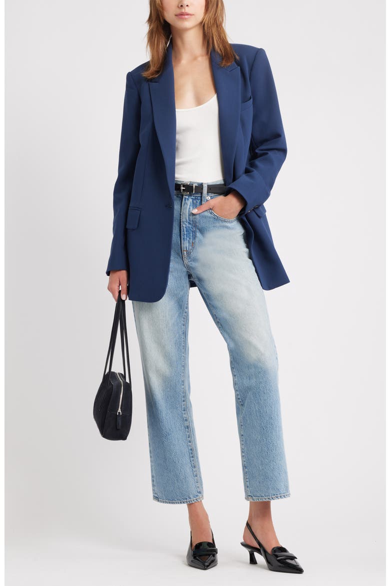 The Icon Relaxed Blazer, Alternate, color, NAVY IRIS