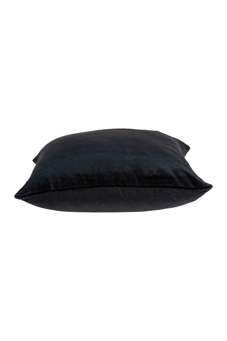 Spano Transitional Solid Pillow - 18" x 18" - Black, Alternate, color, BLACK