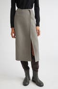 RIER Walker Wool Fleece Wrap Skirt