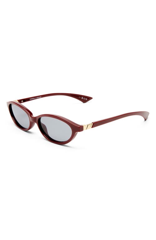 Le Specs Duskfall 55mm Oval Sunglasses In Burgundy
