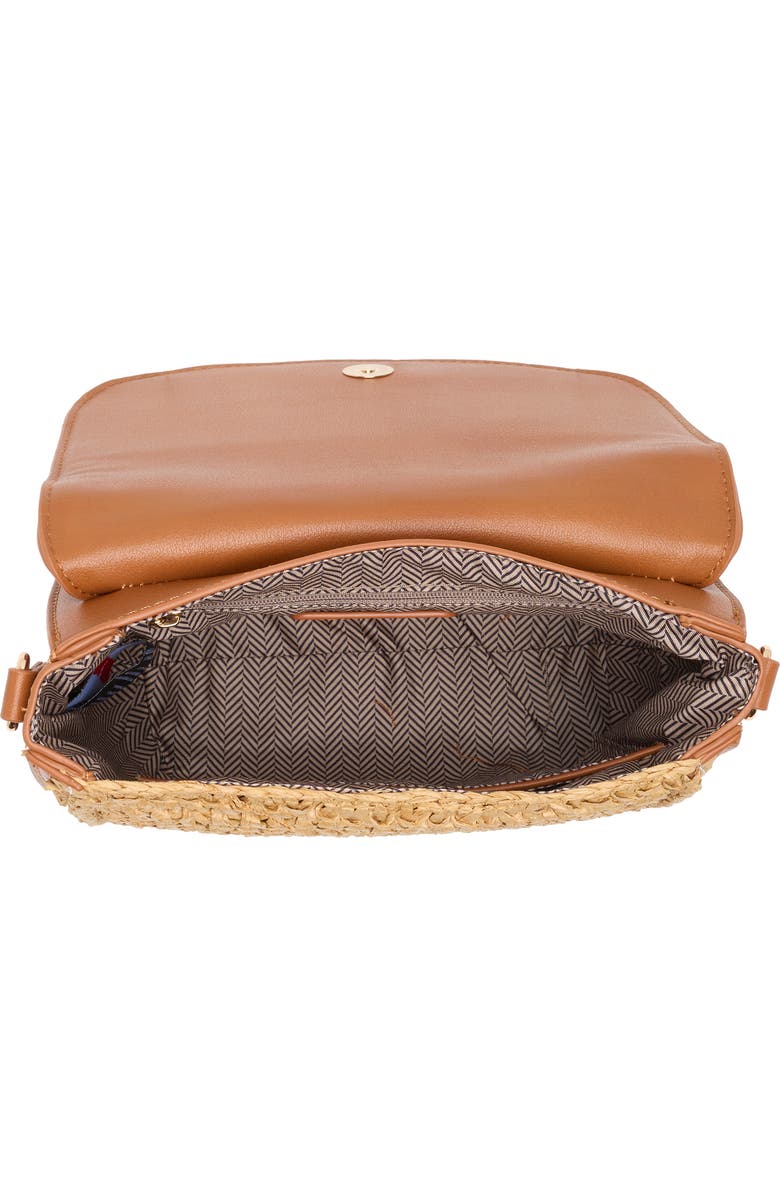 URBAN EXPRESSIONS HANDBAGS Woven Straw Flap Crossbody Bag, Alternate, color,