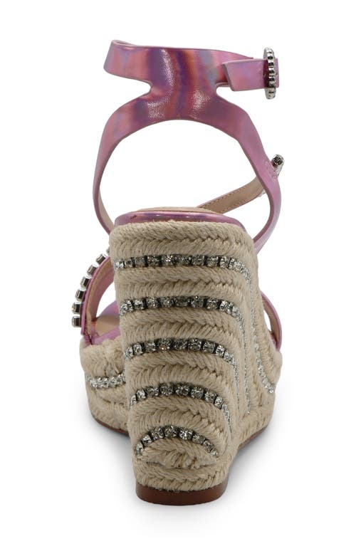 Charles David Chiara Ankle Strap Espadrille Platform Wedge Sandal In Ballerina Pink