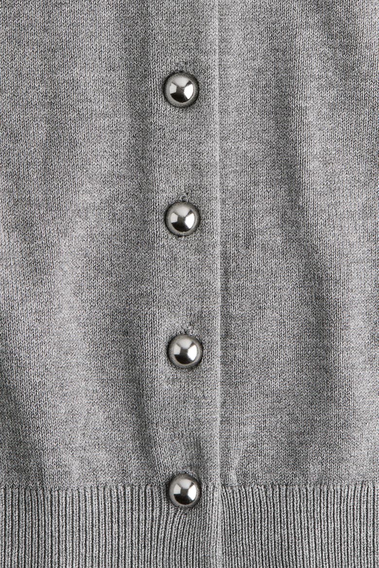 Knitted Cardigan, Alternate, color, Gray melange