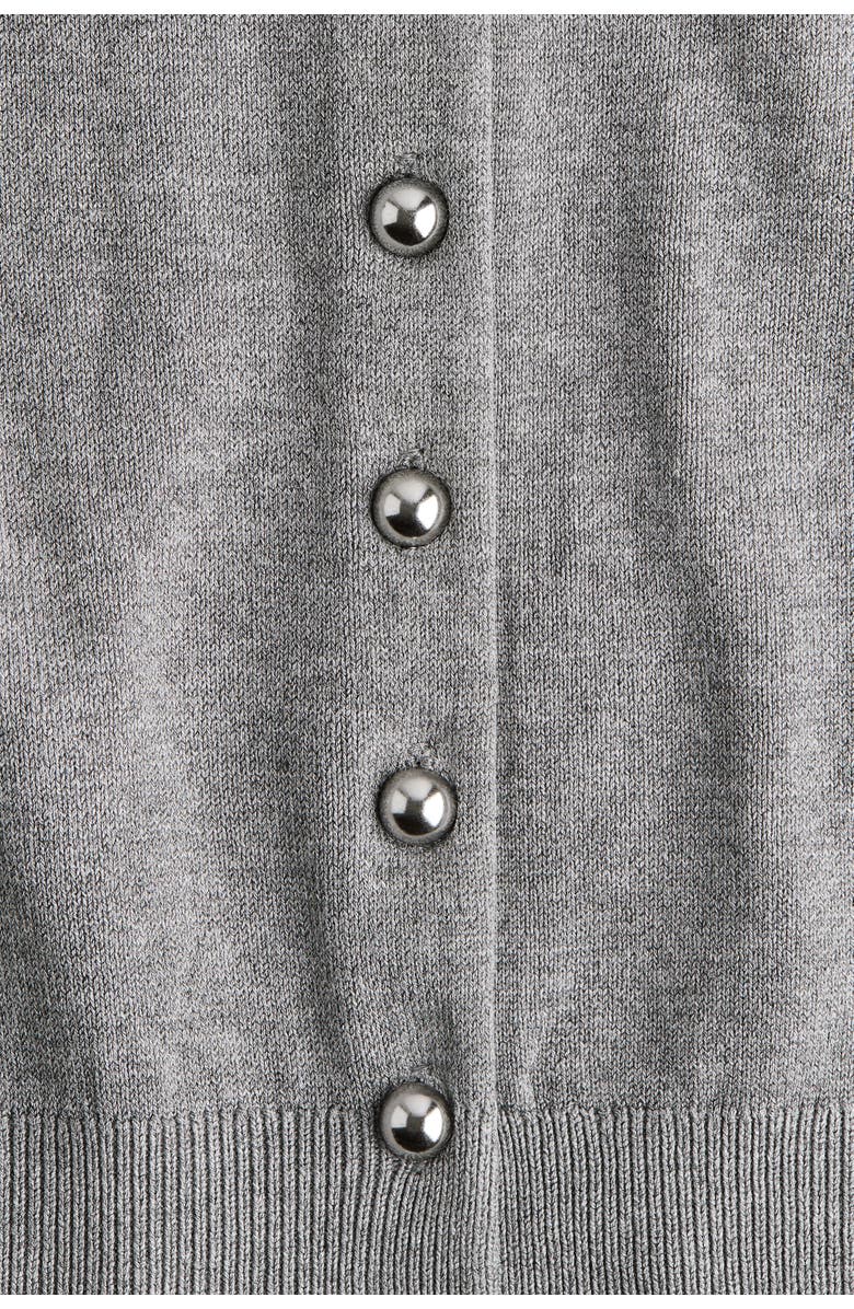 H&M Knitted Cardigan, Alternate, color, Gray Melange